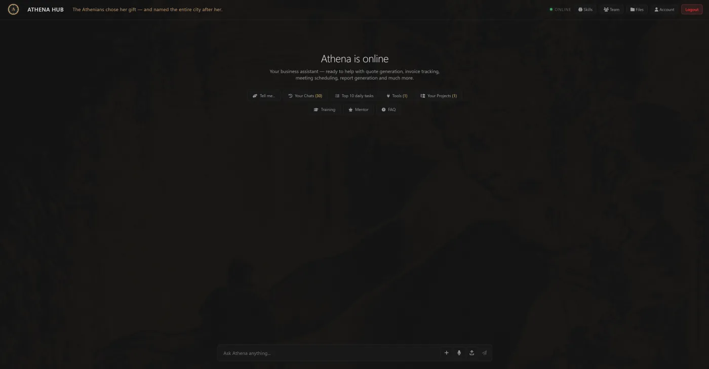 Athena Hub Agent Chat UI